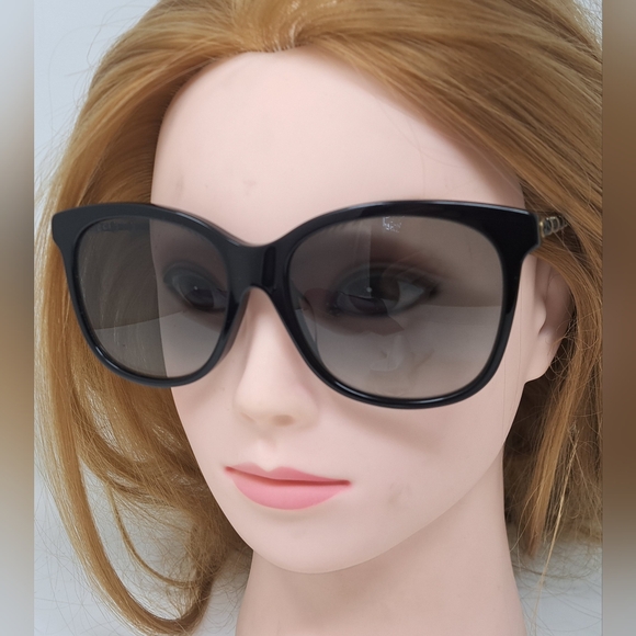 Gucci Sunglasses GG0655SA 001 Black Gold Grey Full Rim Square 56MM 56-17-150 - Picture 7 of 16